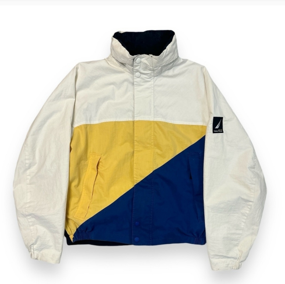 NAUTICA SPORT Color Blocked Sailing Jacket Packable Hood